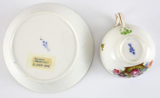０７０　マイセン　マルコリーニ　カップ＆ソーサー　1800年代の作品