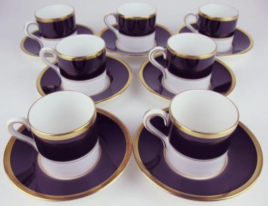 ０９６　ATHLONE BROWNパターンのカップアンドソーサー（７個セット）