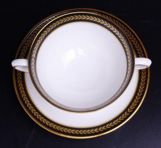 ０７９　SABLE WHEATパターンのスープボウルアンドソーサー