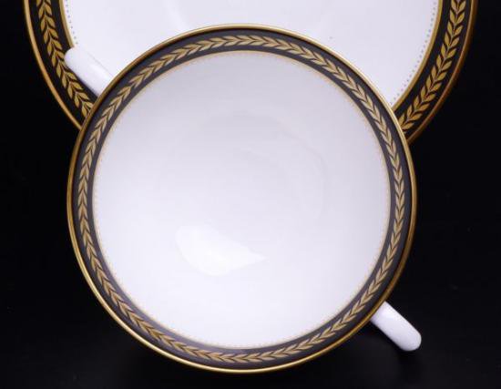 ０７９　SABLE WHEATパターンのスープボウルアンドソーサー