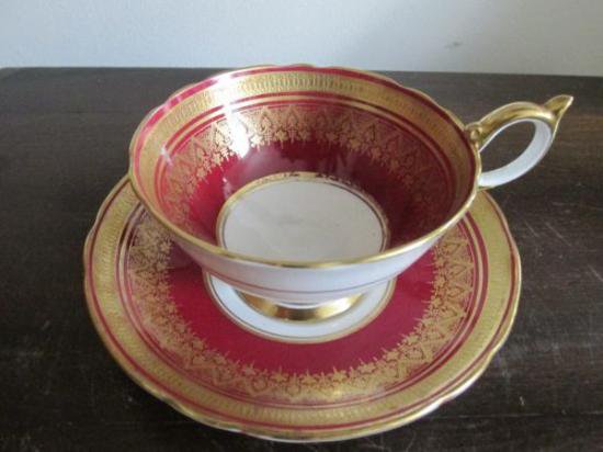 ０１３　アンティーク食器 エインズレイ　「ロムニー」ティーカップ&ソーサー