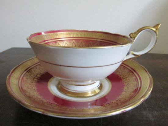 ０１３　アンティーク食器 エインズレイ　「ロムニー」ティーカップ&ソーサー