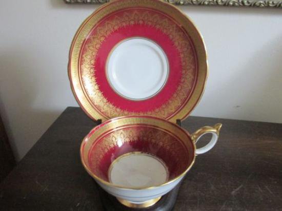 ０１３　アンティーク食器 エインズレイ　「ロムニー」ティーカップ&ソーサー