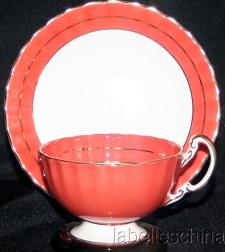 ０２４　エインズレイ　ティーカップ&ソーサー(オーバンフルーツ　オレンジ)