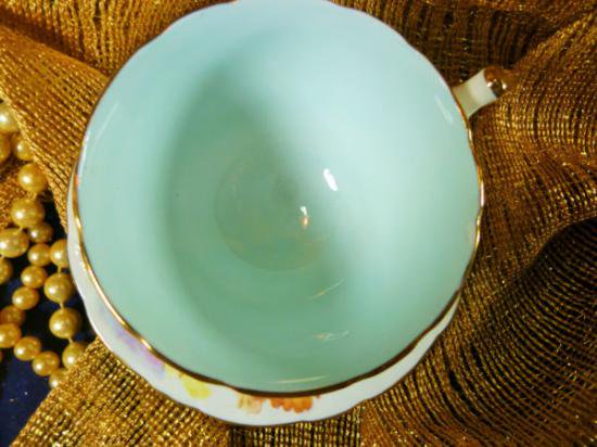 ０５８　エインズレイ　カップ＆ソーサー　オーキッド　1920年代