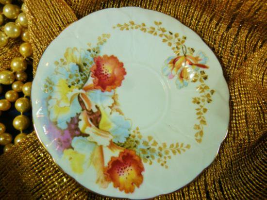 ０５８　エインズレイ　カップ＆ソーサー　オーキッド　1920年代