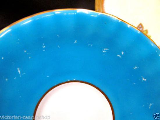 ０９０　エインズレイ　カップ＆ソーサー　（ライトブルー＆ゴールド）