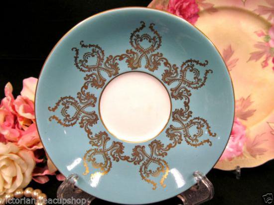 １０８　エンズレイ　カップ＆ソーサー　果樹園　（ライトブルー）