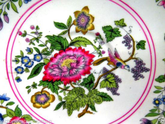 １１９　エインズレイ　カップ＆ソーサー　フローラル＆バードパターン