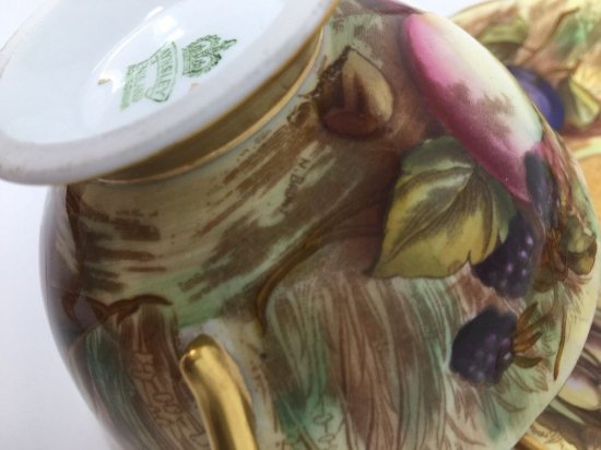 １２０　エインズレイ　カップ＆ソーサー　果樹園　オーチャードゴールド　1930年代製