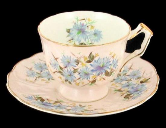 １２４　エインズレイ　カップ＆ソーサー＆デザートプレート　コーンフラワー　3点セット