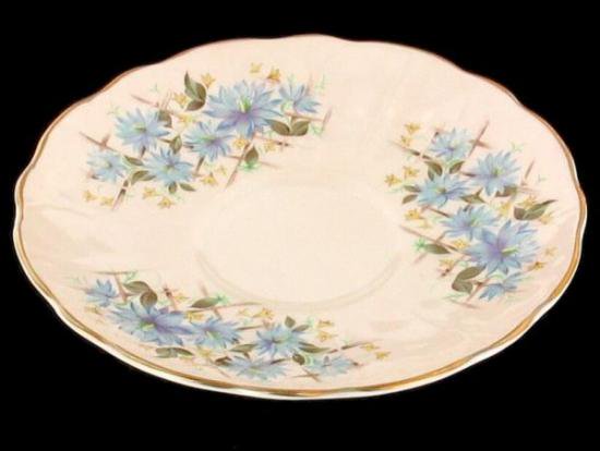 １２４　エインズレイ　カップ＆ソーサー＆デザートプレート　コーンフラワー　3点セット