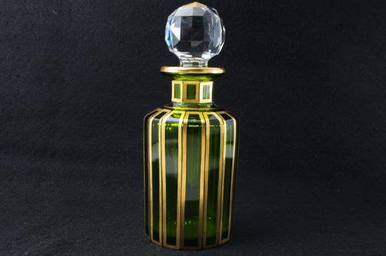 アンティーク バカラ・金彩切子多面体 ボトル