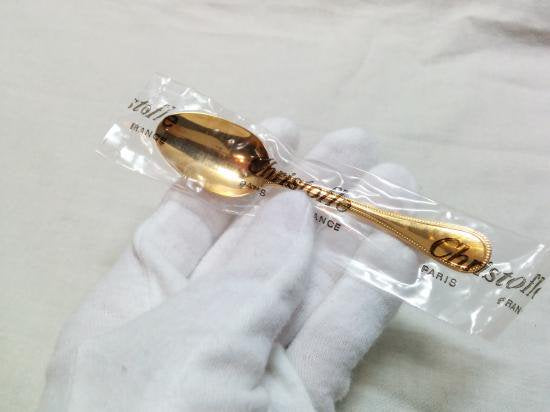 ０６６　クリストフル ゴールド パール スプーン ３本セットChristofle