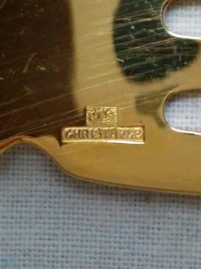 ０６９　クリストフル ゴールド パール フォーク ３本セット　17.5cm