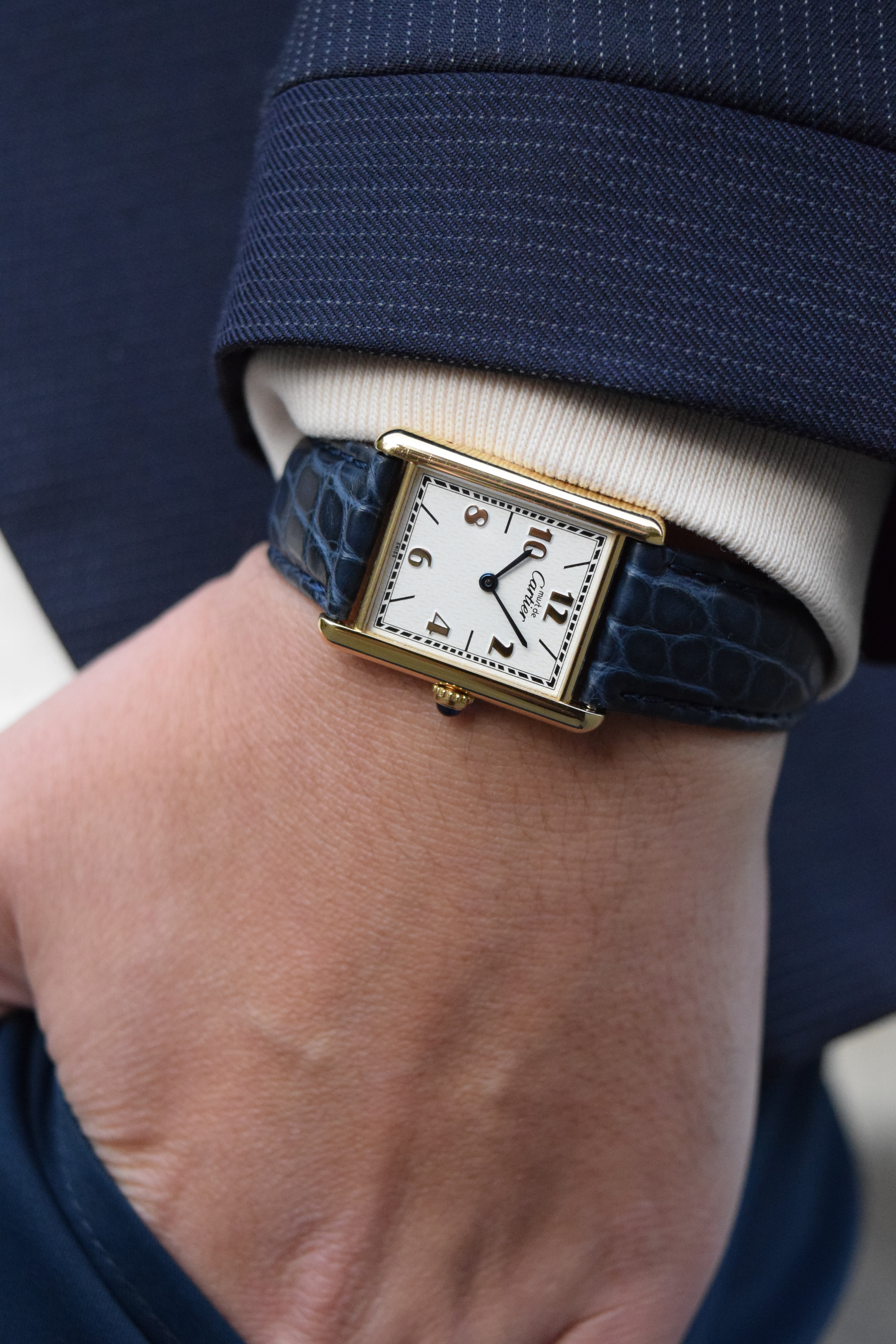 カルティエ トリニティ ダイヤ とびアラビア 美品 ヴィンテージ レディース 時計 Cartier Cartier - カルティエ トリニティ ダイヤ とびアラビア 美品