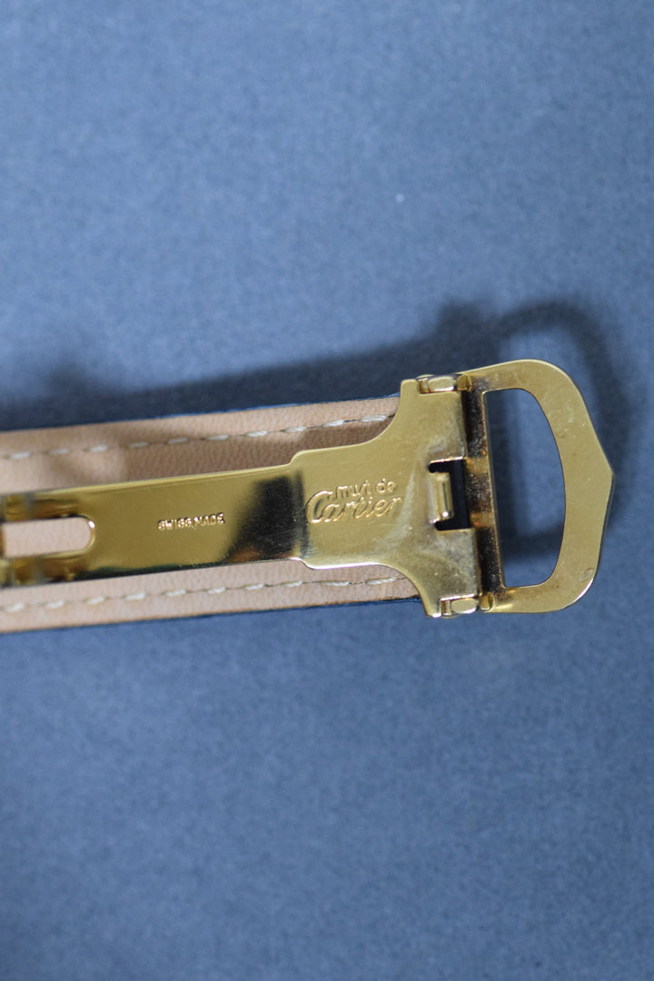 廃盤マスト ドゥ カルティエ タンク　ユニセックス ヴィンテージウォッチ 飛びアラビア LMサイズ 純銀に18Kヴェルメイユ