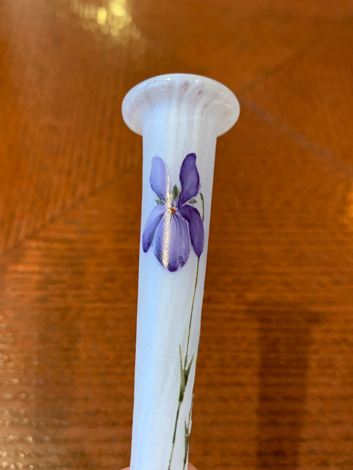 ドーム兄弟（ドームナンシー）スミレの花の鶴首型花瓶