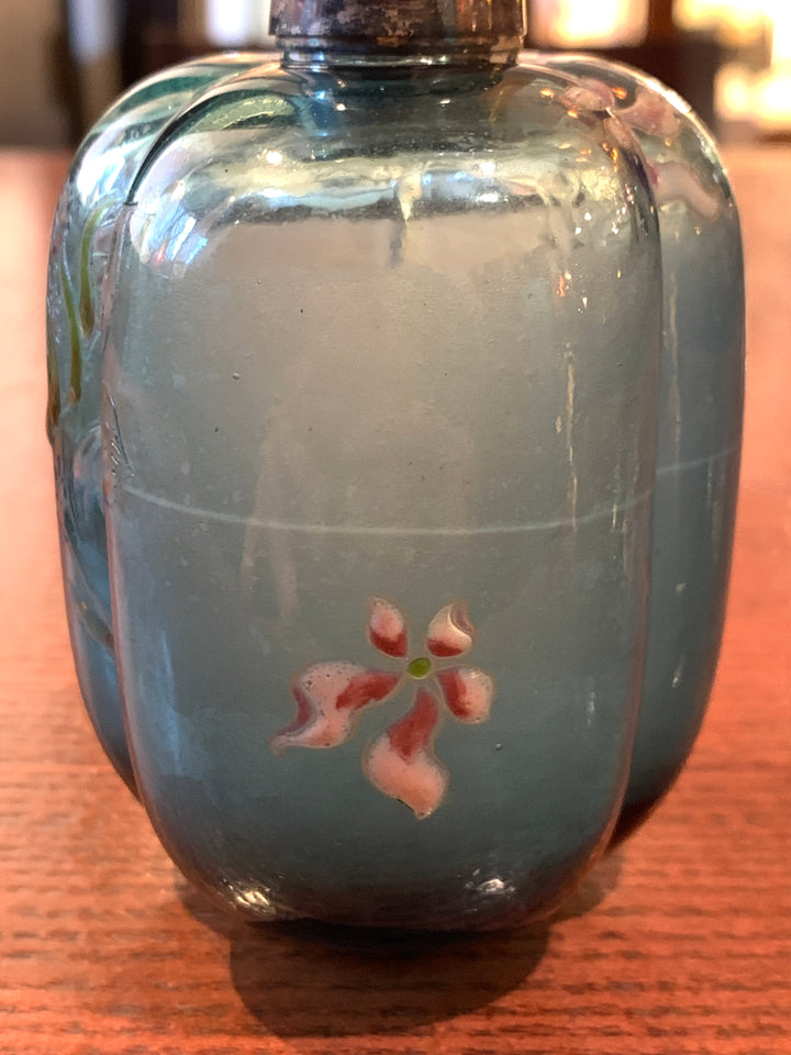 エミールガレ　初期作品　花々が描かれたエナメルガラスの香水瓶