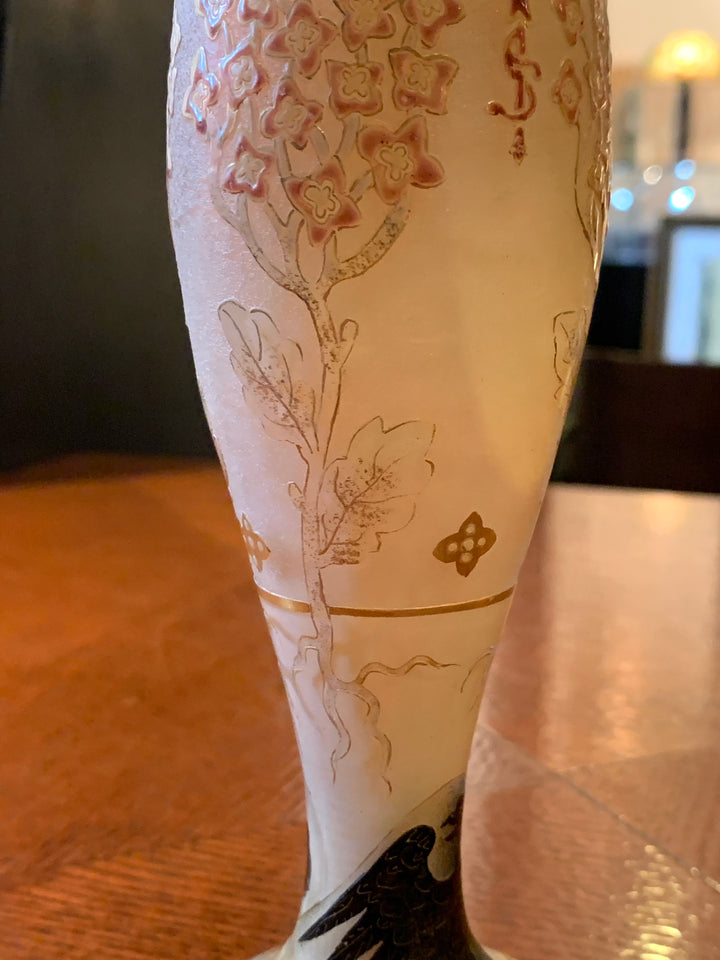ドーム兄弟（ドームナンシー）プロイセン国王のワシの紋章と花々が描かれた花瓶