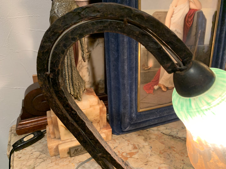 ドーム兄弟（ドームナンシー）アールデコ様式花紋テーブルランプ