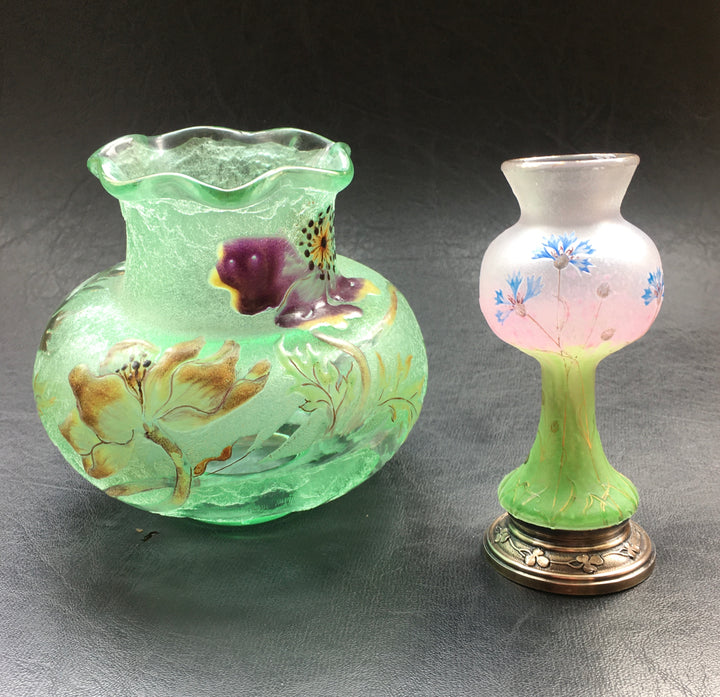 ドーム兄弟（ドームナンシー）矢車菊の花のくびれ型花瓶