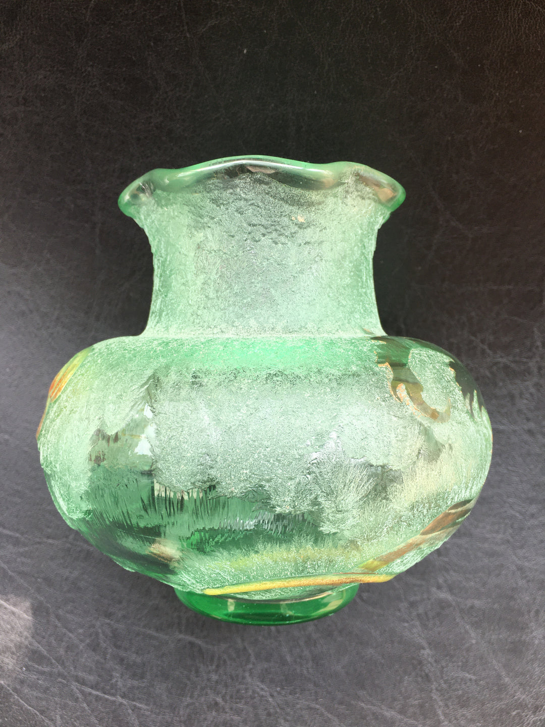 エミールガレ 初期作品 エナメルガラスの花紋花瓶