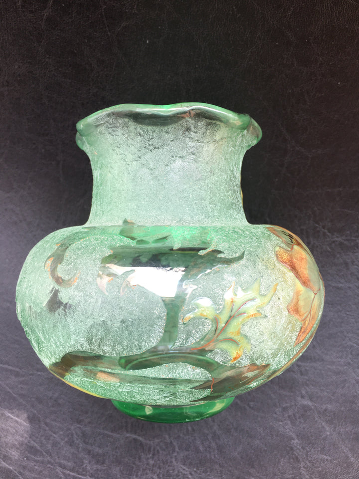 エミールガレ 初期作品 エナメルガラスの花紋花瓶