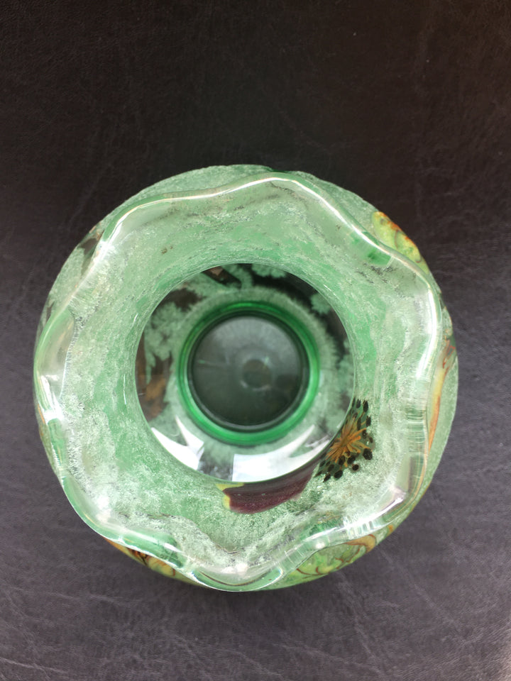 エミールガレ 初期作品 エナメルガラスの花紋花瓶