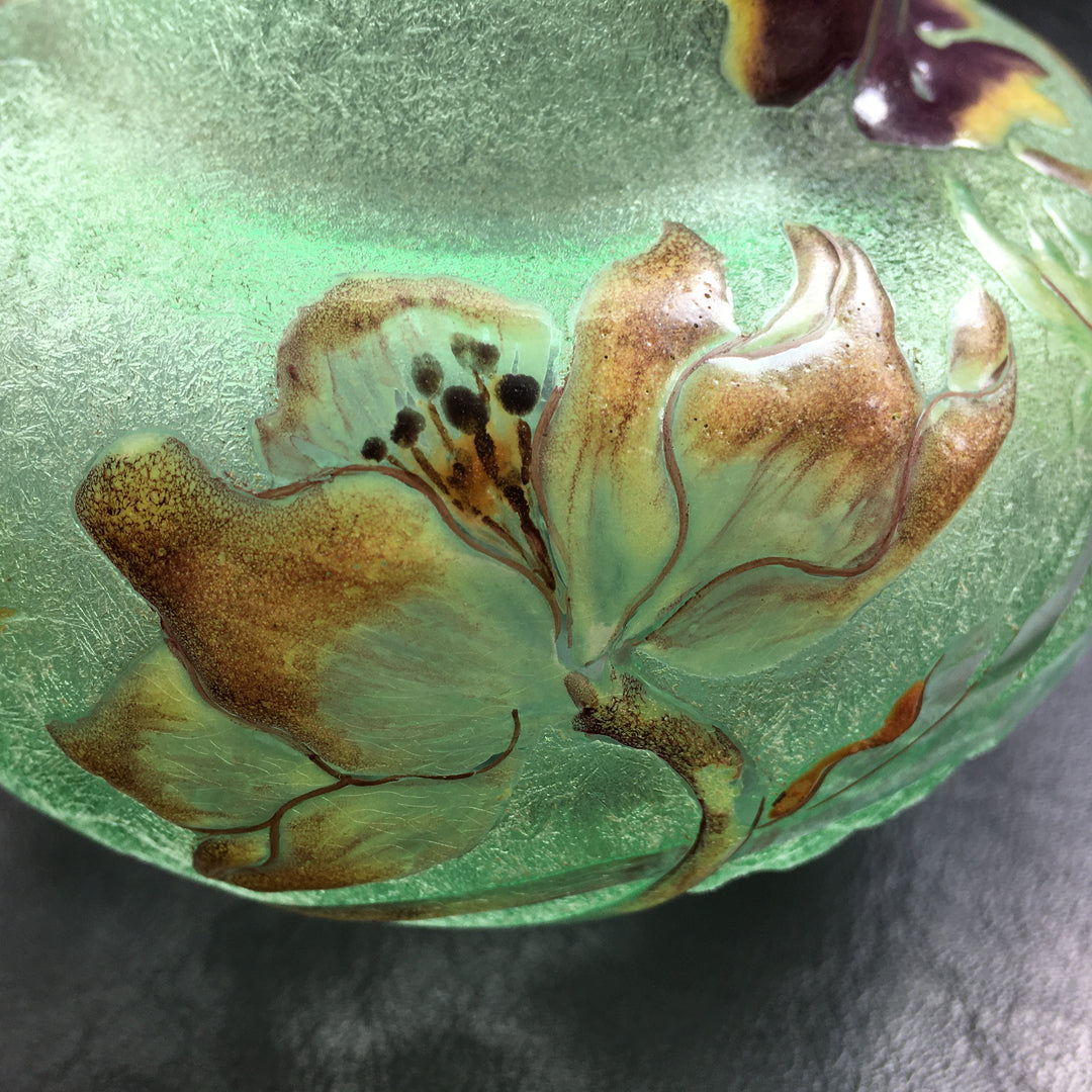 エミールガレ 初期作品 エナメルガラスの花紋花瓶