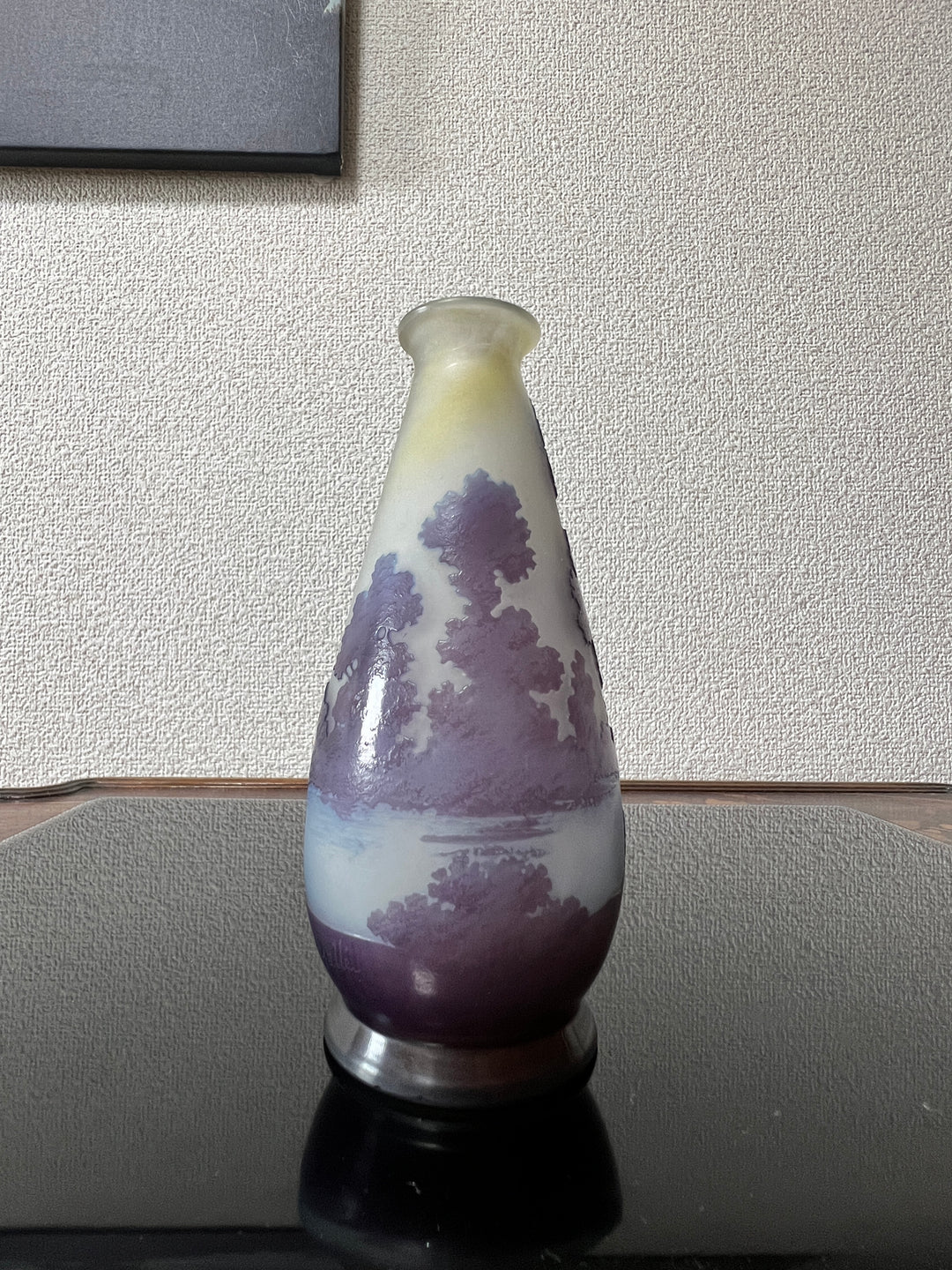 エミールガレ　湖水風景が描かれた花瓶