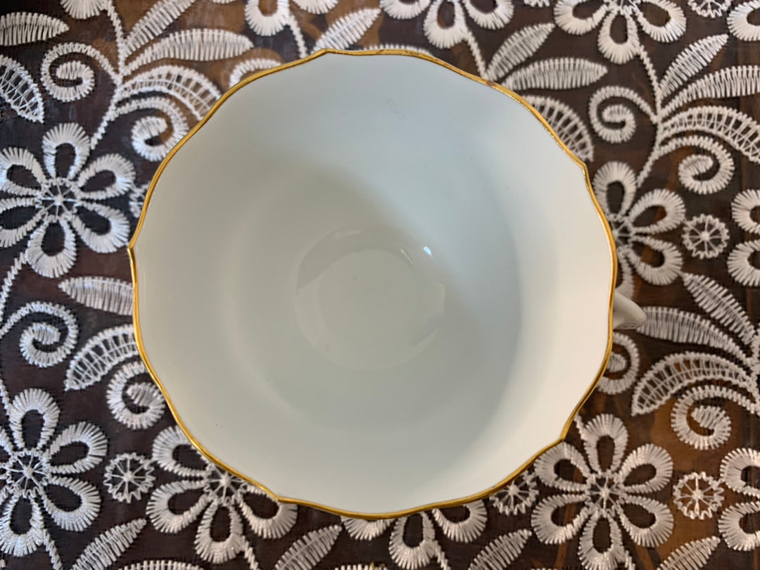 マイセン　ピンクローズと勿忘草（わすれな草）のティーカップ