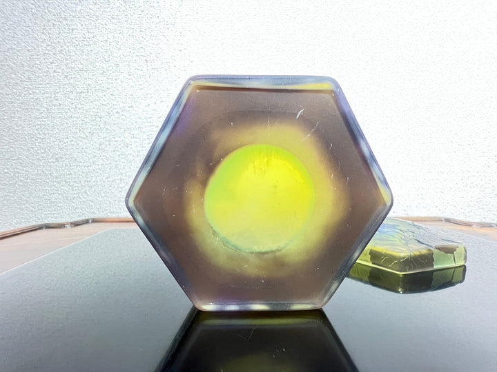 エミールガレ スミレの花のオクタゴン型小物入れ（ボンボニエール）アールヌーボー期