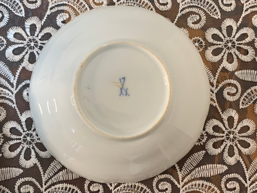 マイセン　ピンクローズと勿忘草（わすれな草）のティーカップ