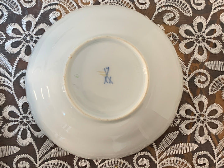 マイセン　ピンクローズと勿忘草（わすれな草）のティーカップ