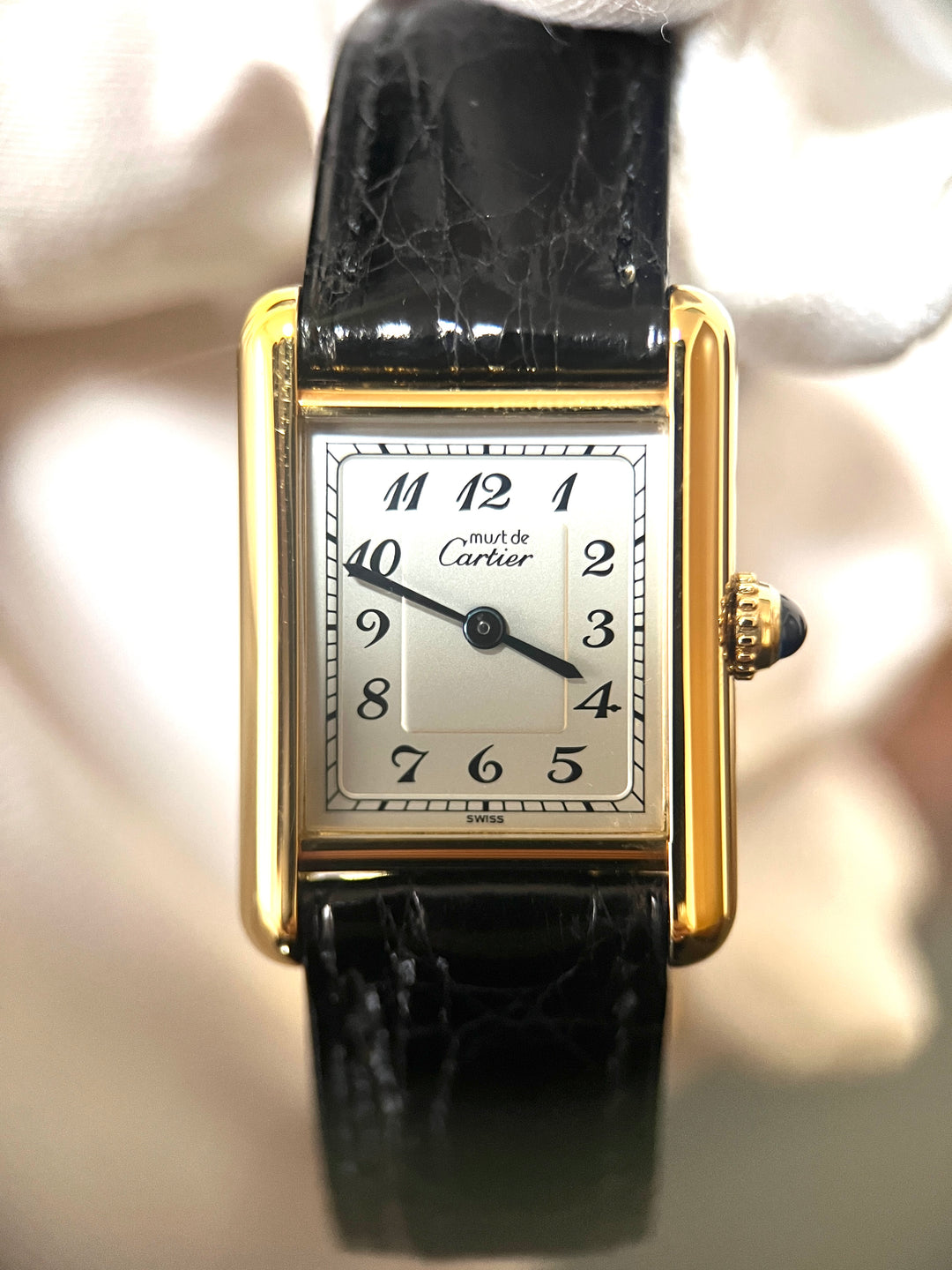 マスト ドゥ カルティエ タンク ブレゲインデックス文字盤 SMサイズ スターリングシルバーに18Kヴェルメイユ