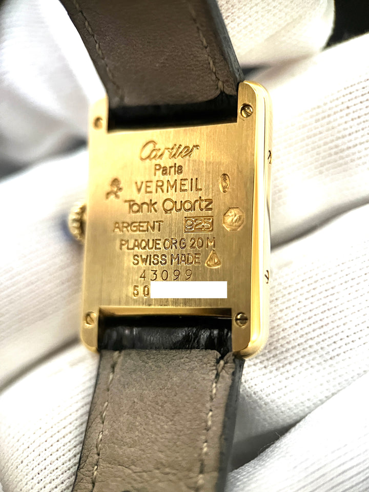 マスト ドゥ カルティエ タンク ブレゲインデックス文字盤 SMサイズ スターリングシルバーに18Kヴェルメイユ
