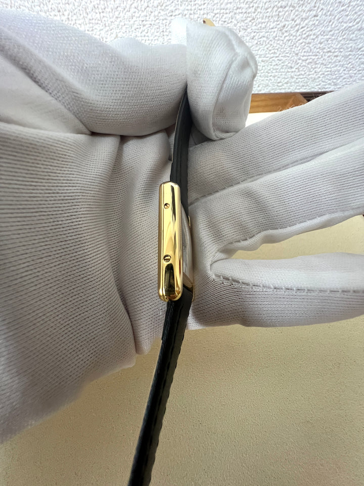 マスト ドゥ カルティエ タンク　レディースヴィンテージウォッチSMサイズ スターリングシルバーに18Kヴェルメイユ