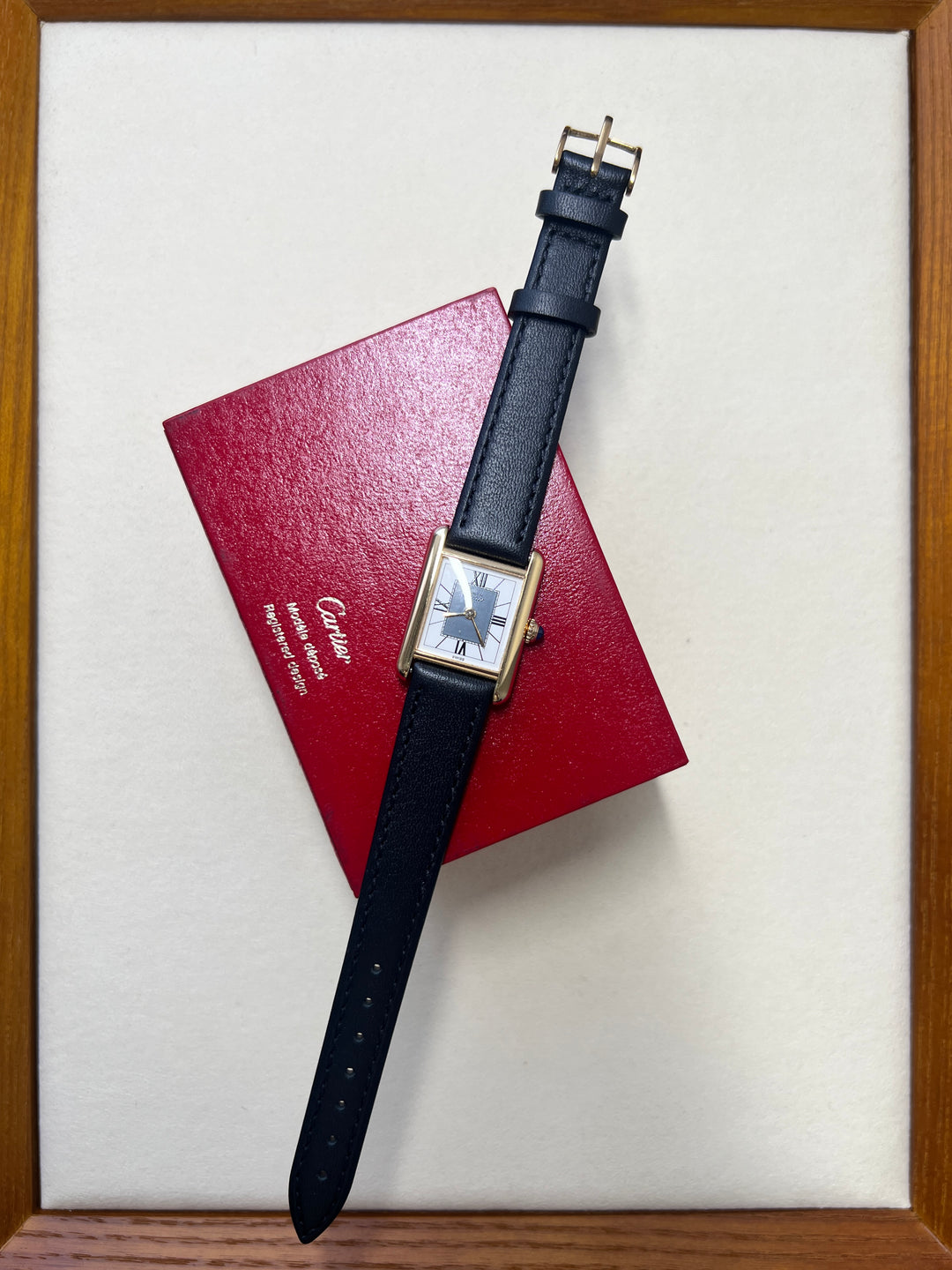 マスト ドゥ カルティエ タンク　レディースヴィンテージウォッチSMサイズ スターリングシルバーに18Kヴェルメイユ