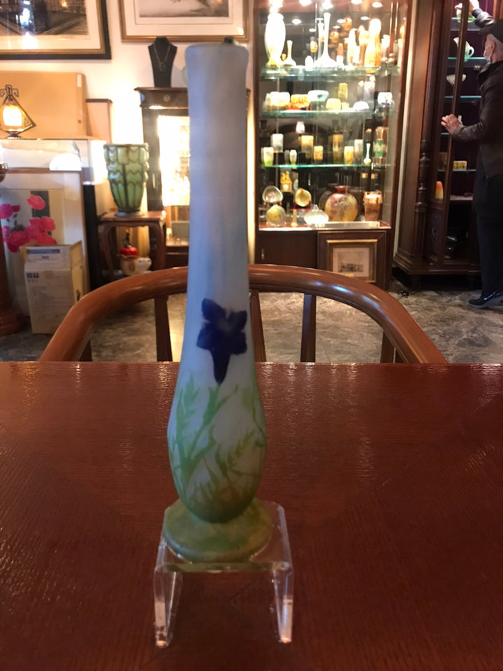 ドームナンシー（ドーム兄弟） リンドウの花の花瓶　アート作品