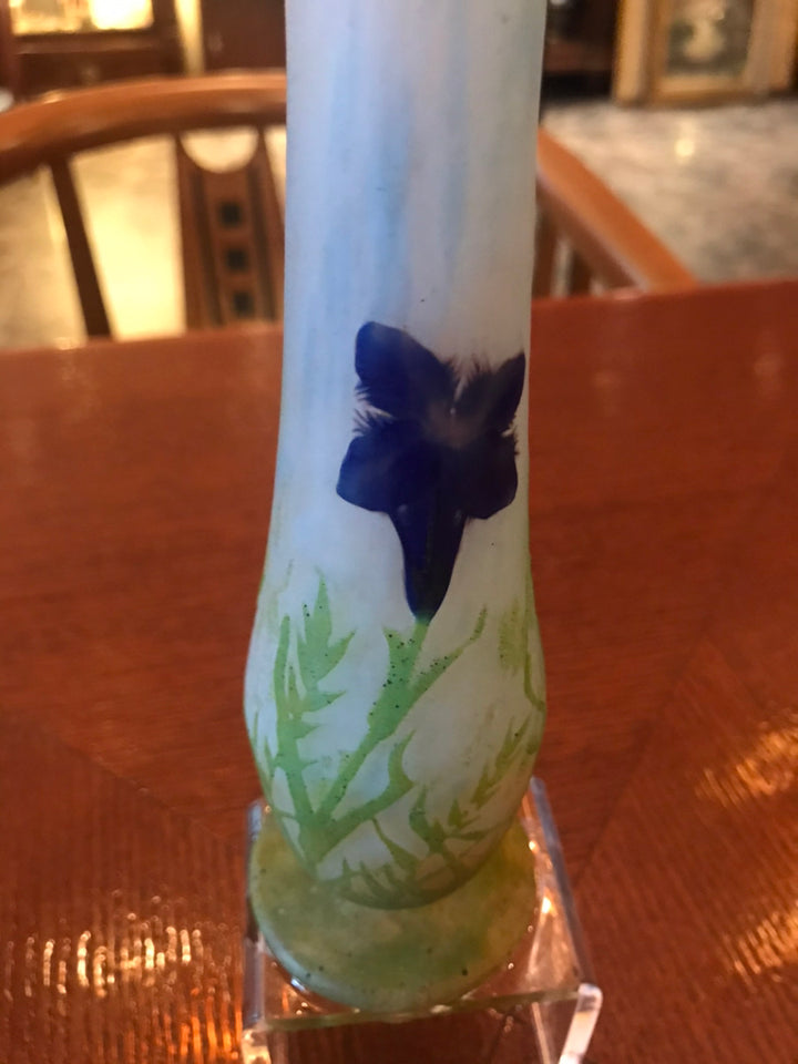 ドームナンシー（ドーム兄弟） リンドウの花の花瓶　アート作品