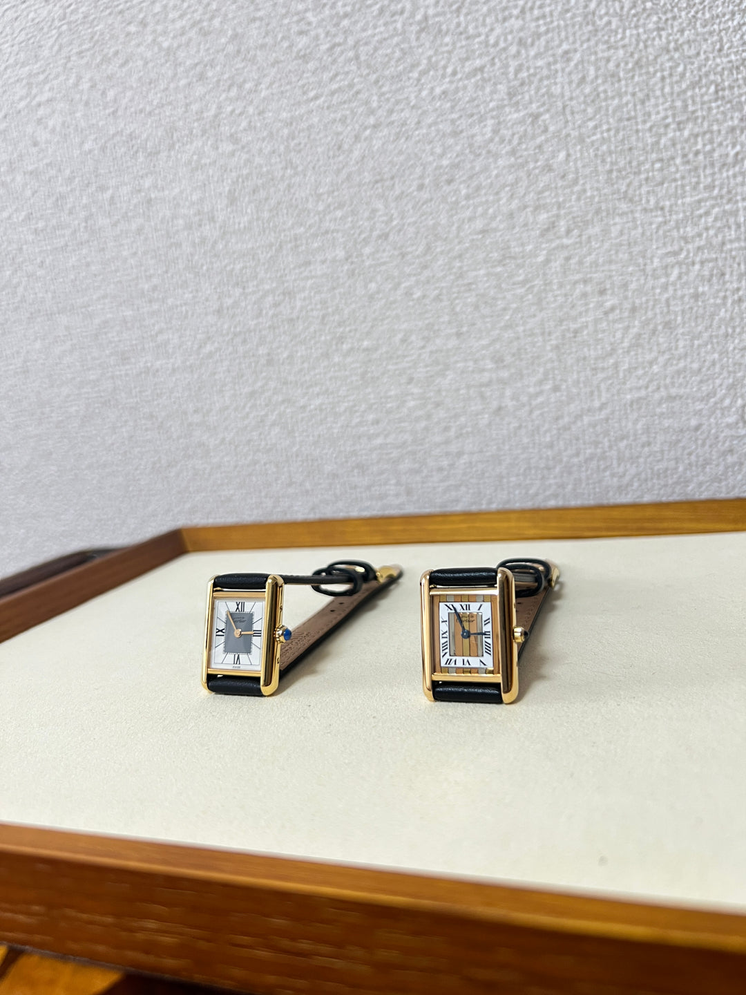 マスト ドゥ カルティエ タンク　レディースヴィンテージウォッチSMサイズ スターリングシルバーに18Kヴェルメイユ　マルチストライプ