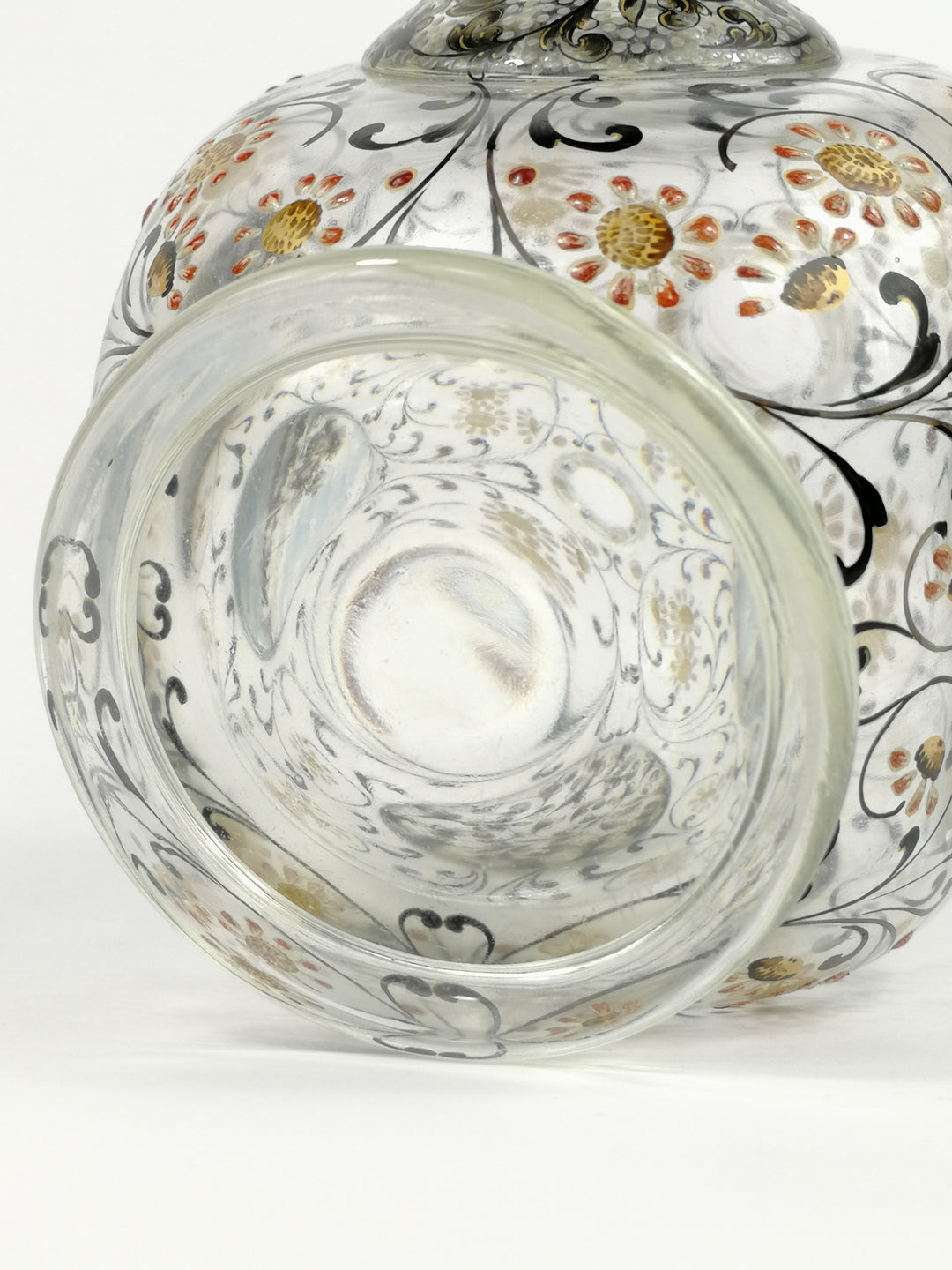 エミールガレ　初期作品　風景のアプリカシオン香水瓶型花瓶