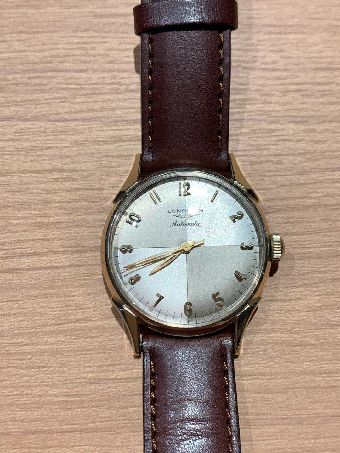 1957年製　10K　ロンジン ツートンゼファーダイヤル 自動巻きヴィンテージ腕時計 19AS