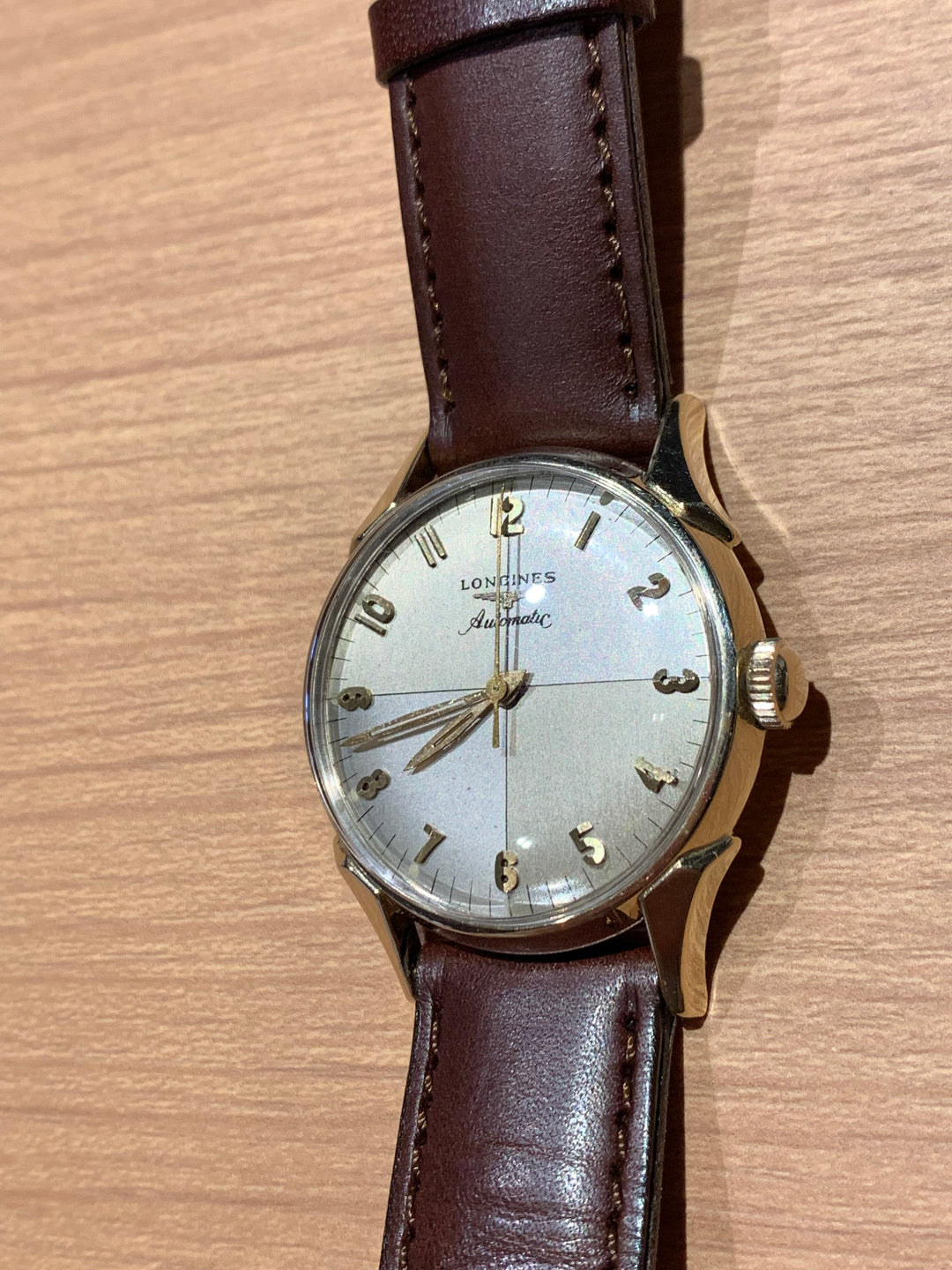 1957年製　10K　ロンジン  ツートンゼファーダイヤル 自動巻きヴィンテージ腕時計 19AS