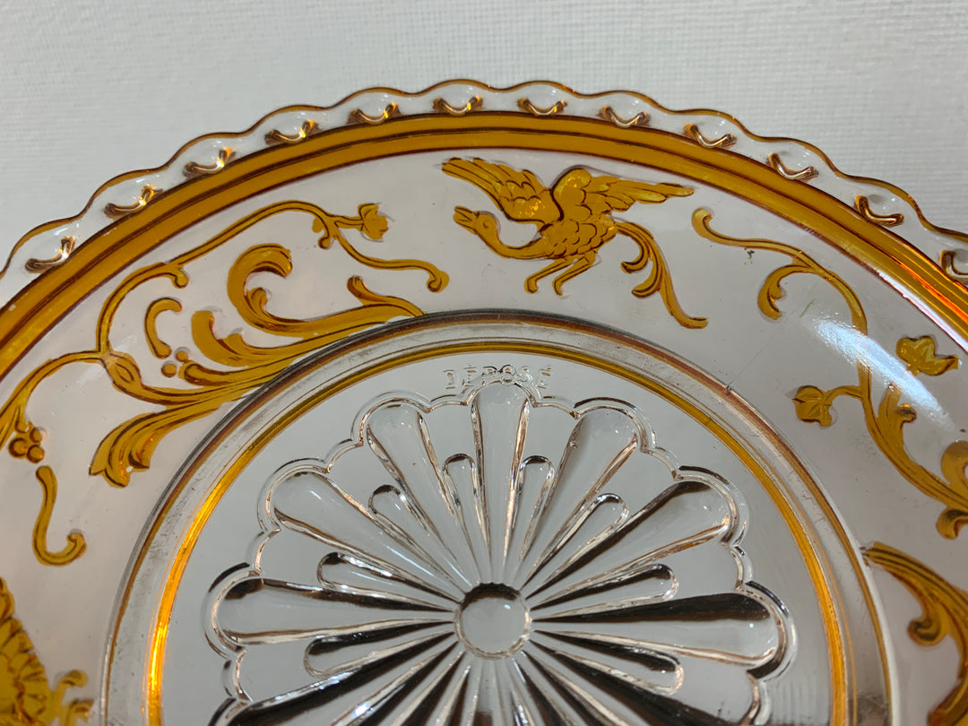 オールドバカラの大作！白鳥が描かれたコンポート(小物入れ)　19世紀名作ルネッサンス時代の作品