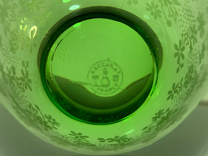 オールドバカラ　エリザベート　グリーンのコンポートクープグラス