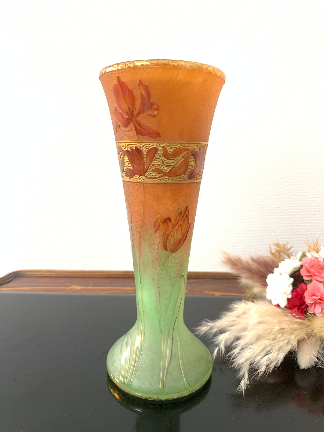 ドームナンシー （ドーム兄弟）チューリップの花の中型花瓶