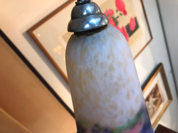 ミューラー兄弟　犬のブロンズのアンティークテーブルランプ