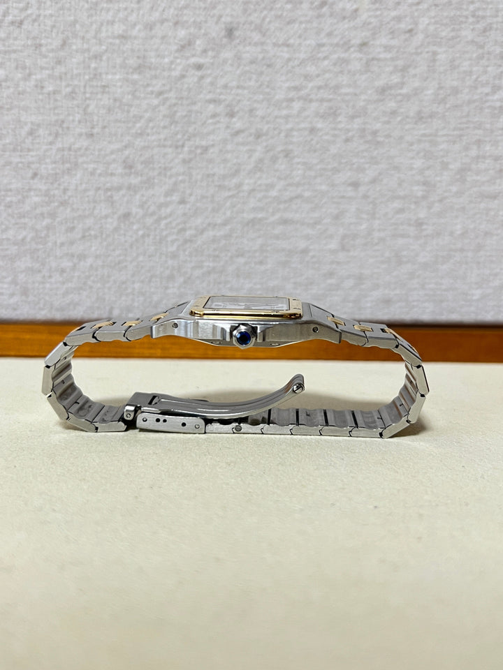 国際保証書（有）カルティエ　サントスガルべLMサイズ　ステンレス x ゴールドコンビ自動巻モデルRef：2961